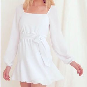 NWT NA-KD Frill Mini Dress White US2 EU32